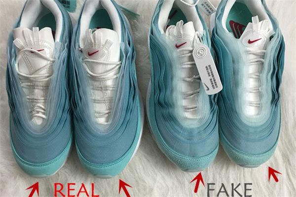 耐克air max 97万花筒真假对比 am97万花筒真假鉴定