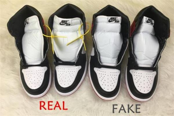 aj1红丝绸真假对比 aj1红丝绸黑脚趾真假鉴定