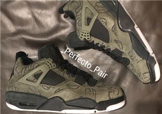 kaws与air jordan 4联名橄榄绿版本实物什么样？