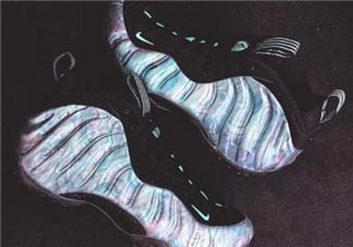 nike air foamposite one鲍鱼喷实物什么样？